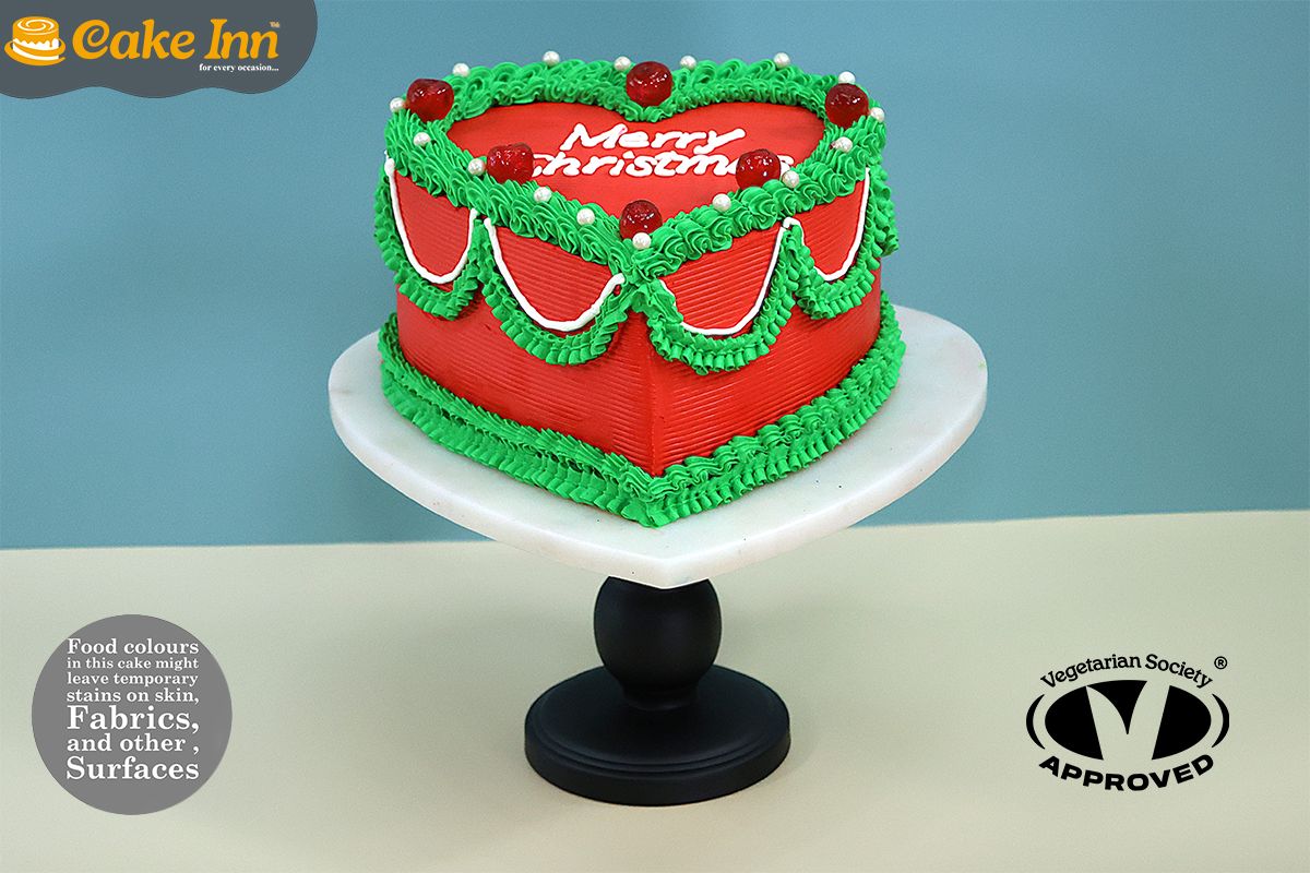 Christmas vintage Heart Cake