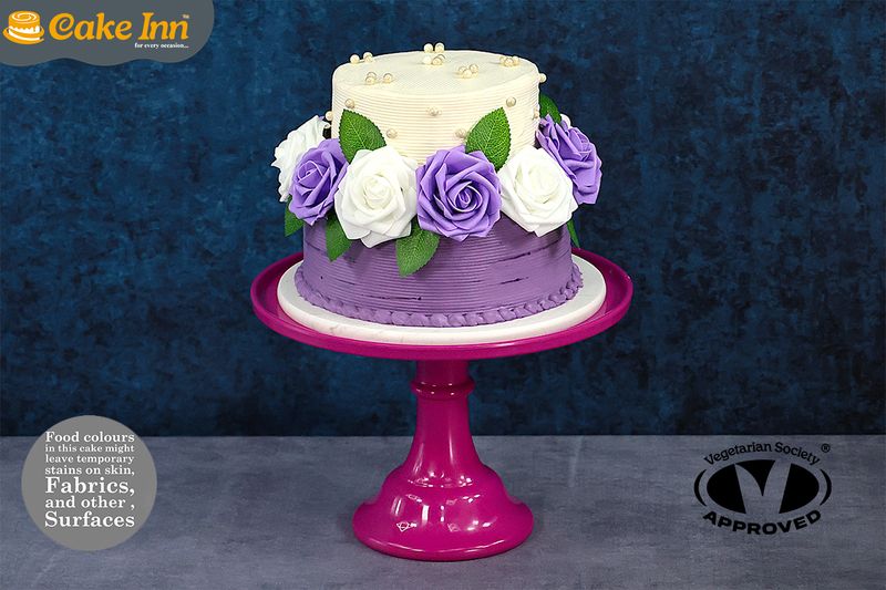 Customisable Colour Theme 2-Tier Wedding Cake Customisable Colour Theme 2-Tier Wedding Cake