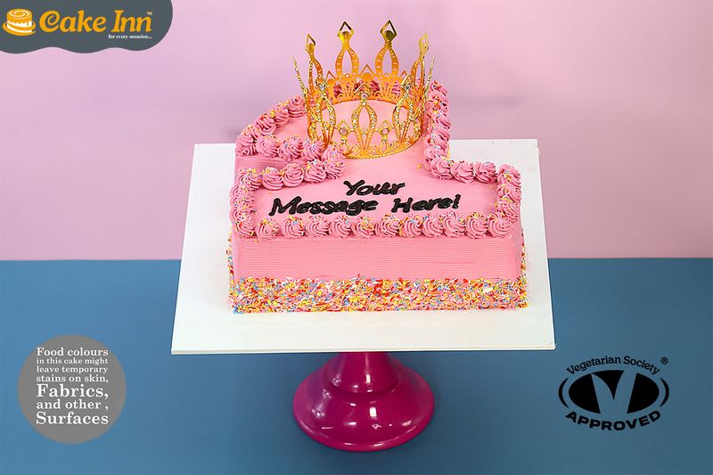 Customisable Colour theme Crown Number Cake Customisable Colour theme Crown Number Cake