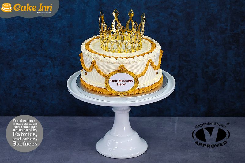 Customisable Colour Theme Crown Cake