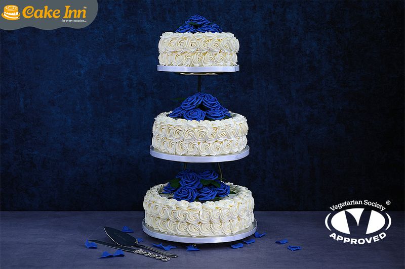 Customisable Flowers Theme 3-Tier Wedding Cake Customisable Flowers Theme 3-Tier Wedding Cake