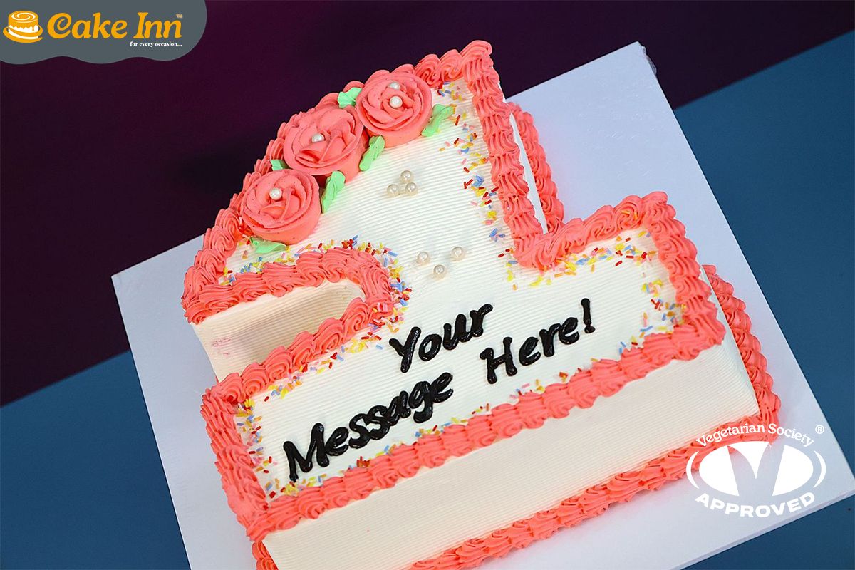 Customised Colour Theme Number Cake