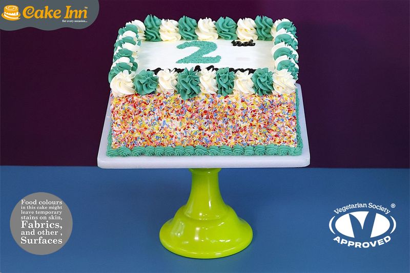 Customised Colour Theme Sprinkle Number Cake Customised Colour Theme Sprinkle Number Cake