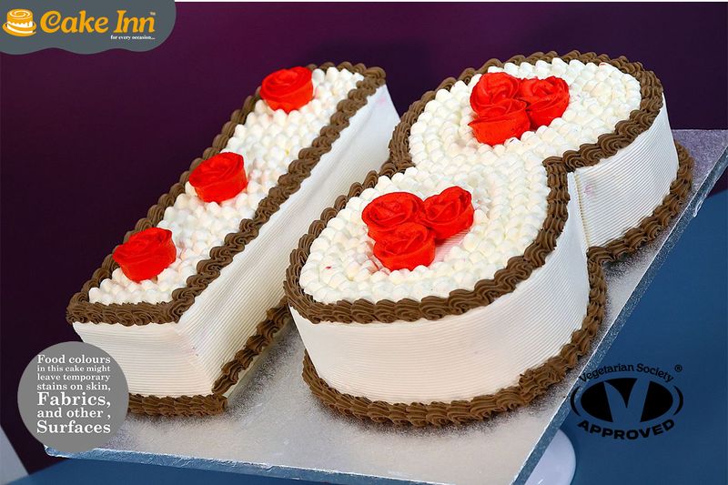 Flowers Theme Number Cake Flowers Theme Number Cake