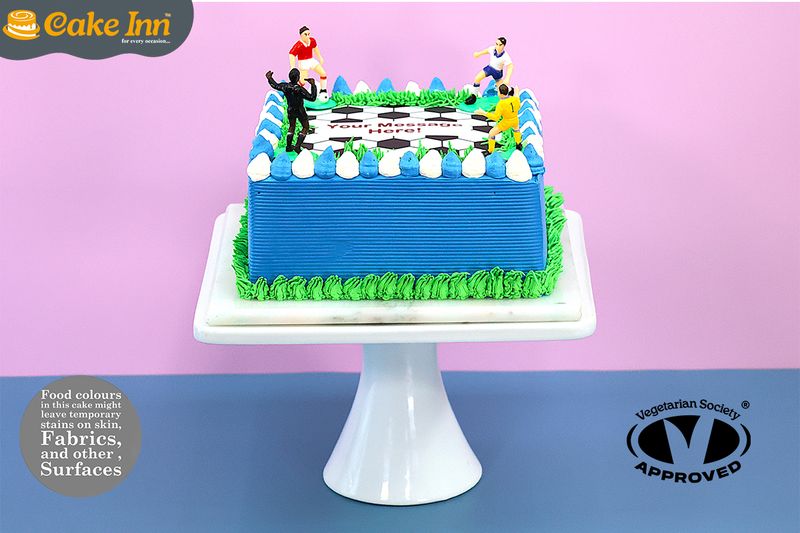 Football Player Customisable Colour Theme Cake