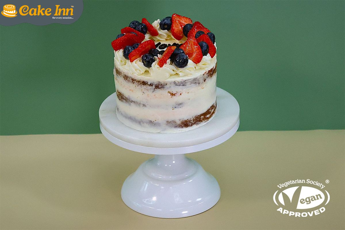 Fresh Berries Vegan Vanilla Cake