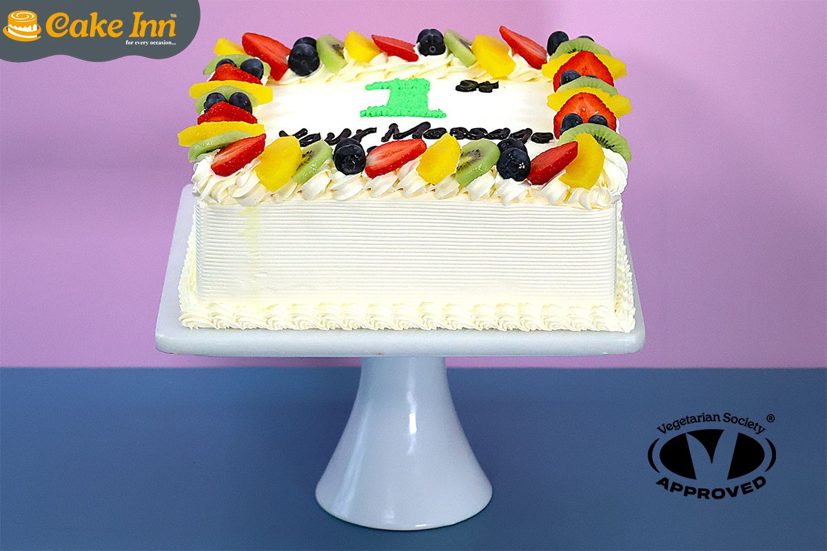 Full Fruit Birthday Number Cake