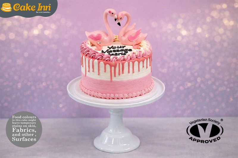 Luxury Flamingo Family Cake