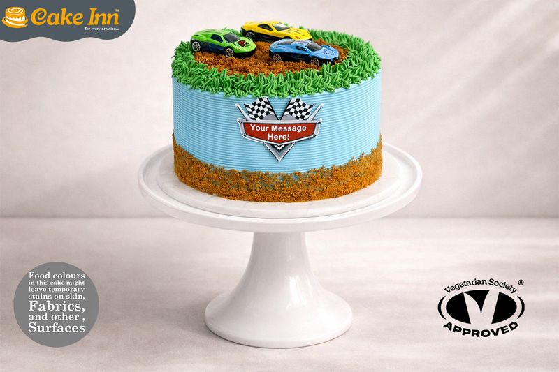 Monte Carlo Racing Car Kids Cake