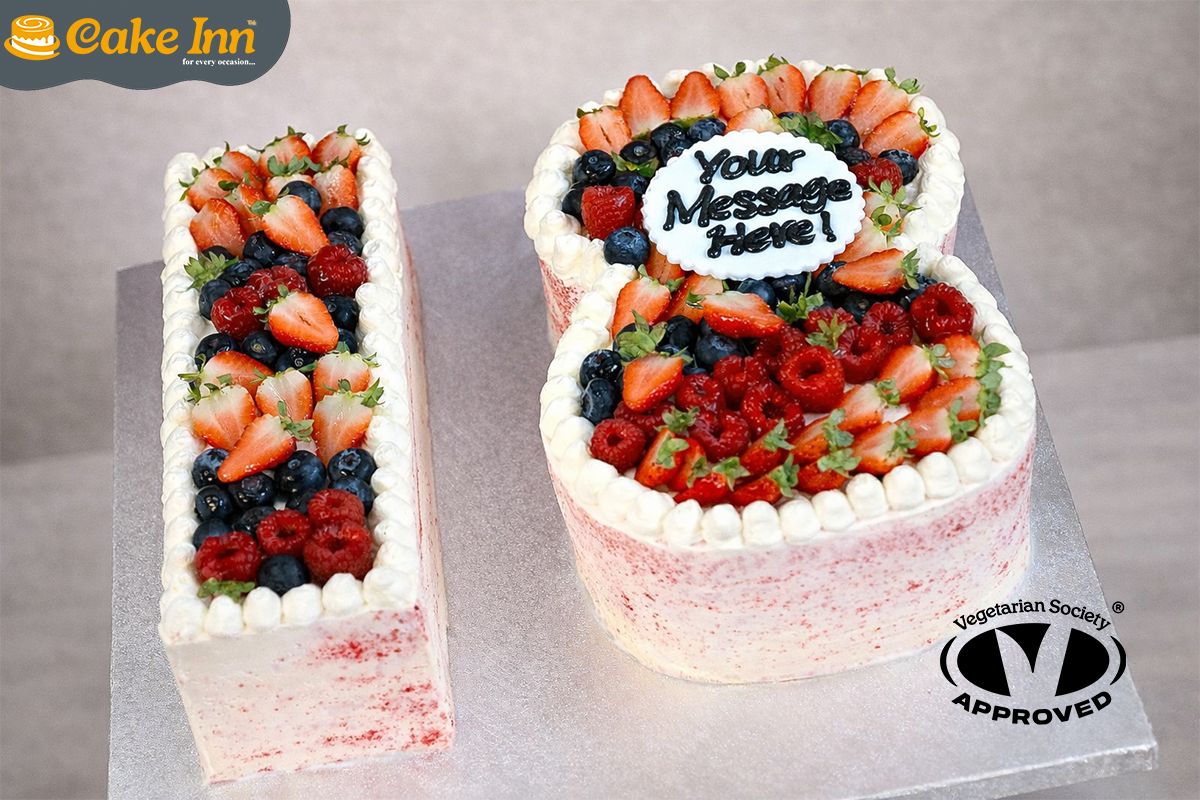 Naked Fruit Number Cake