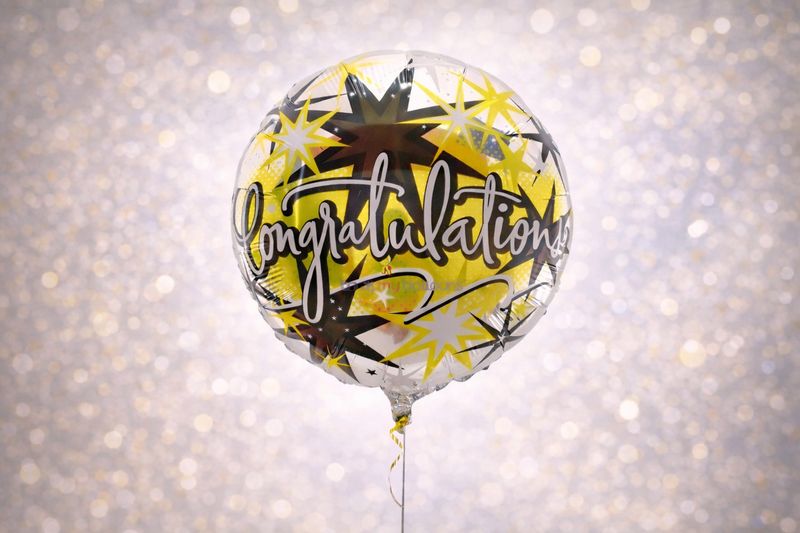 Congratulation 18"Foil Balloon Including Helium & Weight