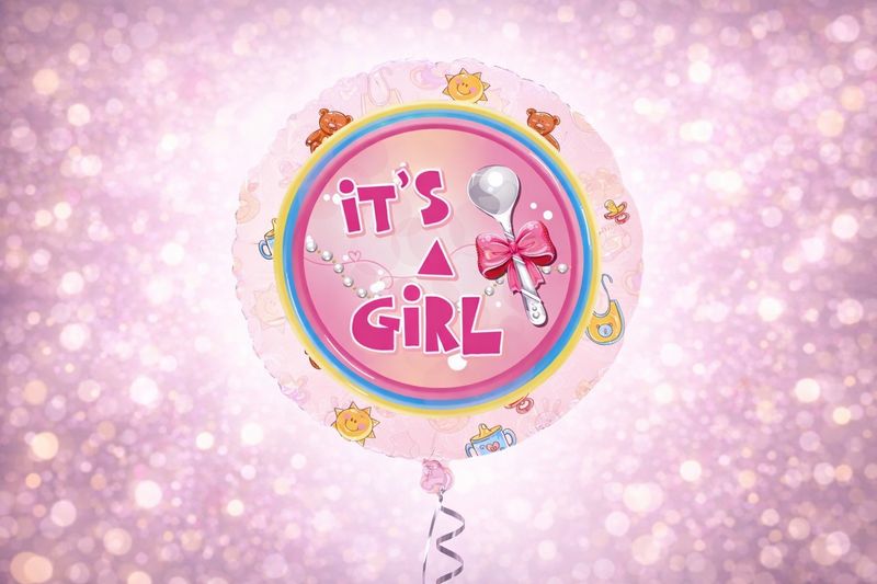 It’s A Girl 18″Foil Balloon Including Helium & Weight