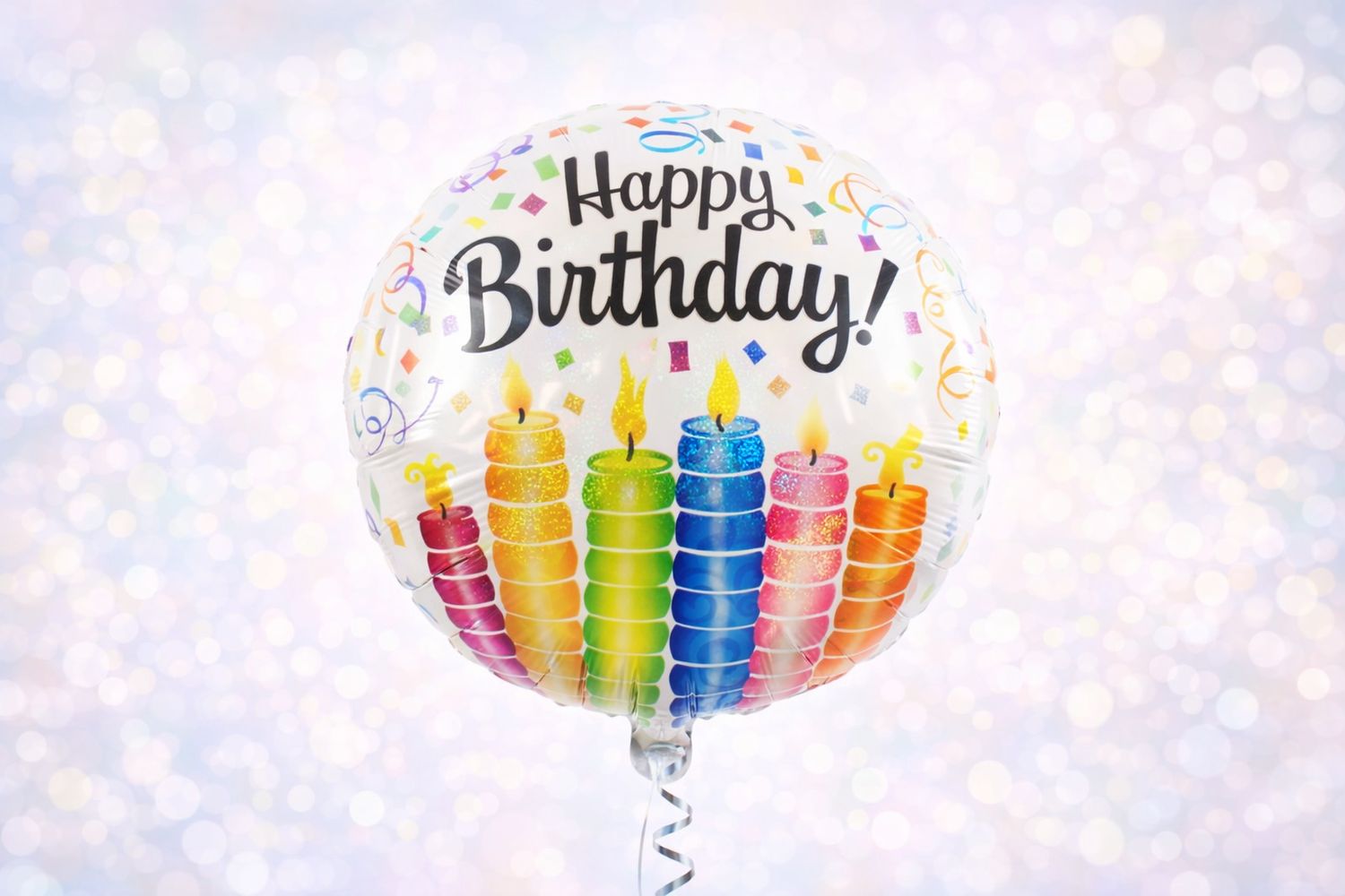 Shadow Candles Happy Birthday 18″Foil Balloon Including Helium & Weight