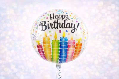 Shadow Candles Happy Birthday 18″Foil Balloon Including Helium & Weight
