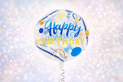 Clear Blue 18″Foil Balloon Including Helium & Weight