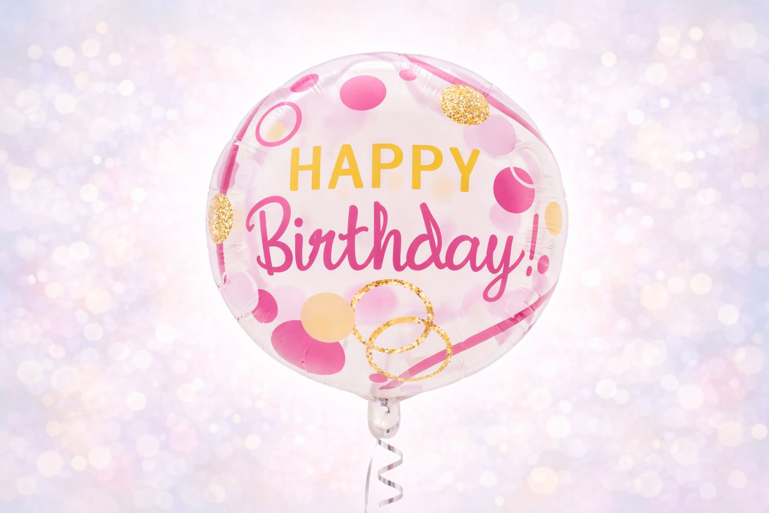 Clear Pink 18″Foil Balloon Including Helium & Weight