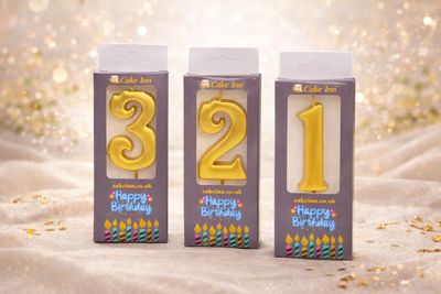 Gold Number Candle