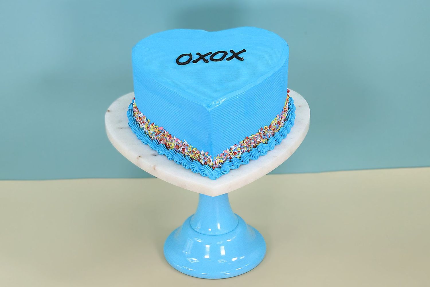 Love Heart Blue valentine's day cakes