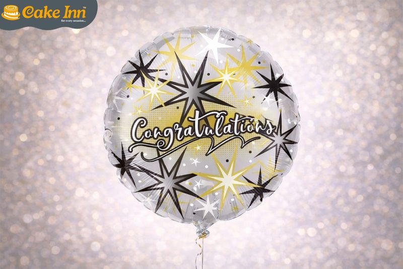 Congratulation 18″Foil Balloon Including Helium & Weight