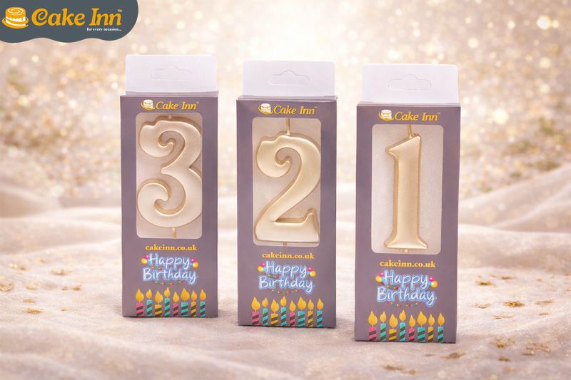 Rose Gold Number Candle