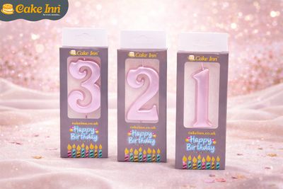Pink Number Candle