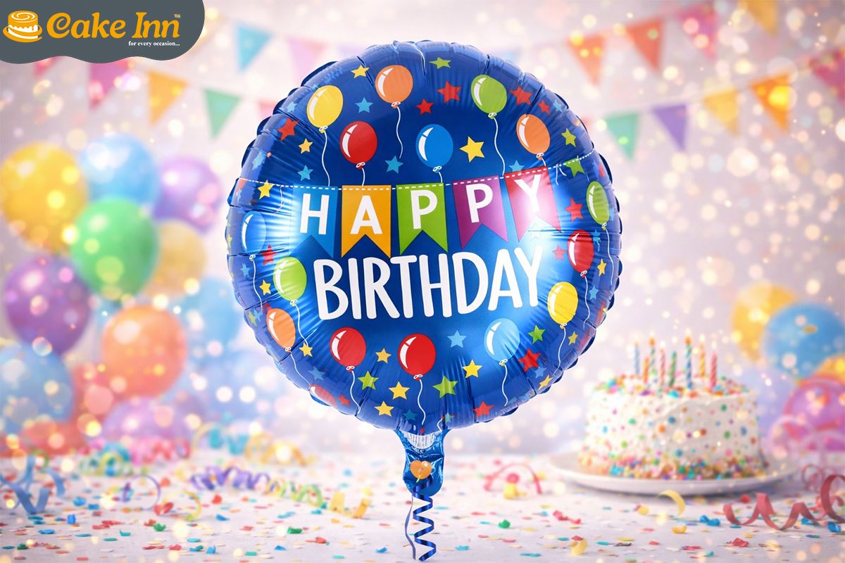 Mini Balloons Effect Happy Birthday 18″ Foil Balloon Including Helium & Weight