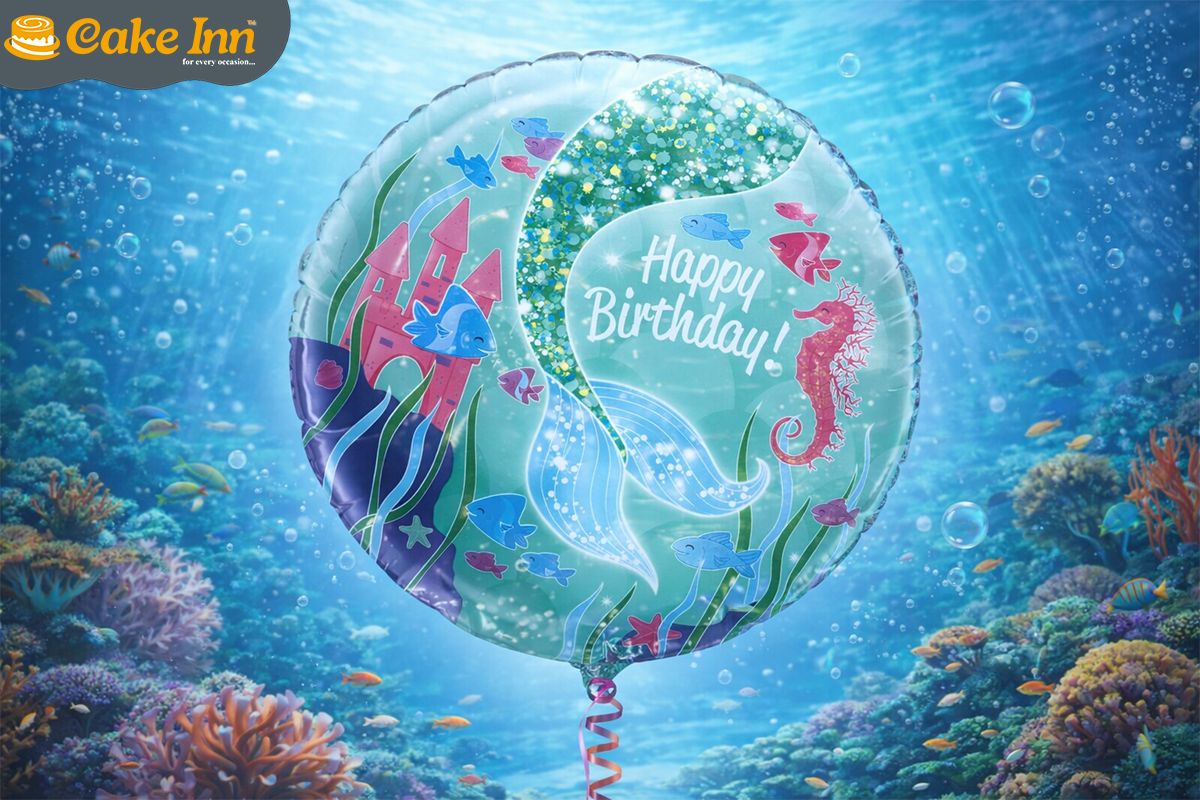 Mermaid  18"Foil Balloon Including Helium & Weight