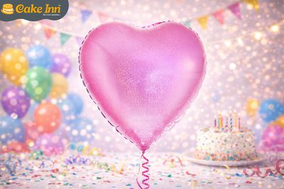 Pink Heart 18"Foil Balloon Including Helium & Weight