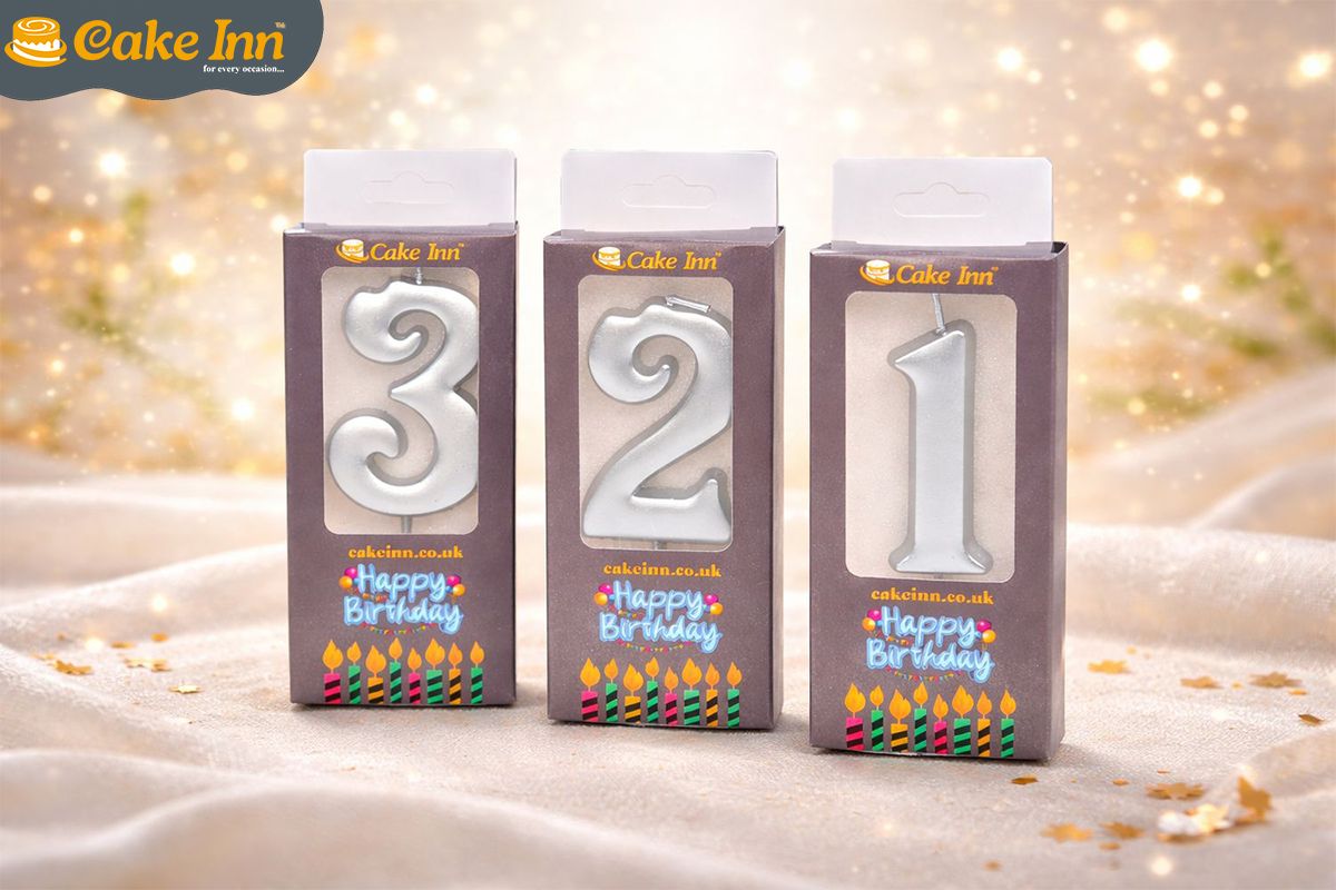 Sliver Number Candle