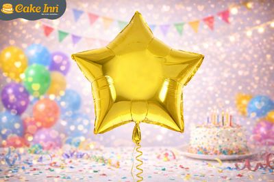 Gold Star 18"Foil Balloon Including Helium & Weight