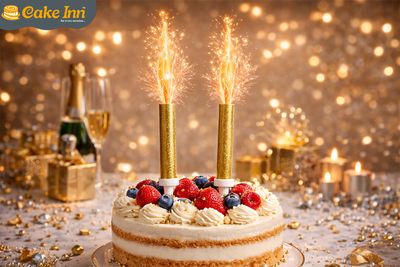 Gold Ice Fountain Candle Single Gold Ice Fountain Candle Single