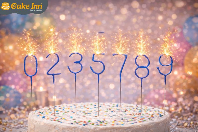 Blue Number  Sparkler Candle