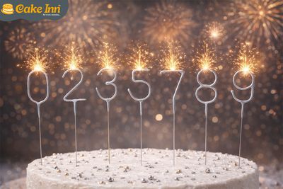 Silver Number  Sparkler Candle