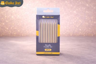 6Pcs Gold Candles