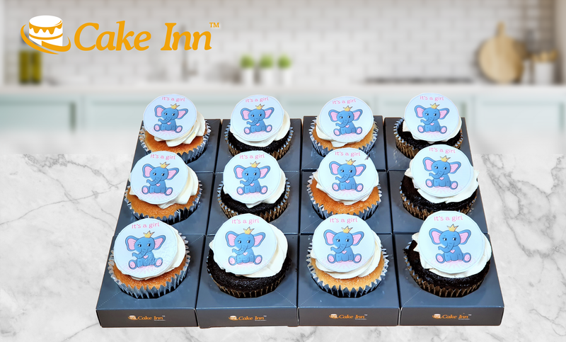 Cute Pink Baby Shower Cupcakes CC27