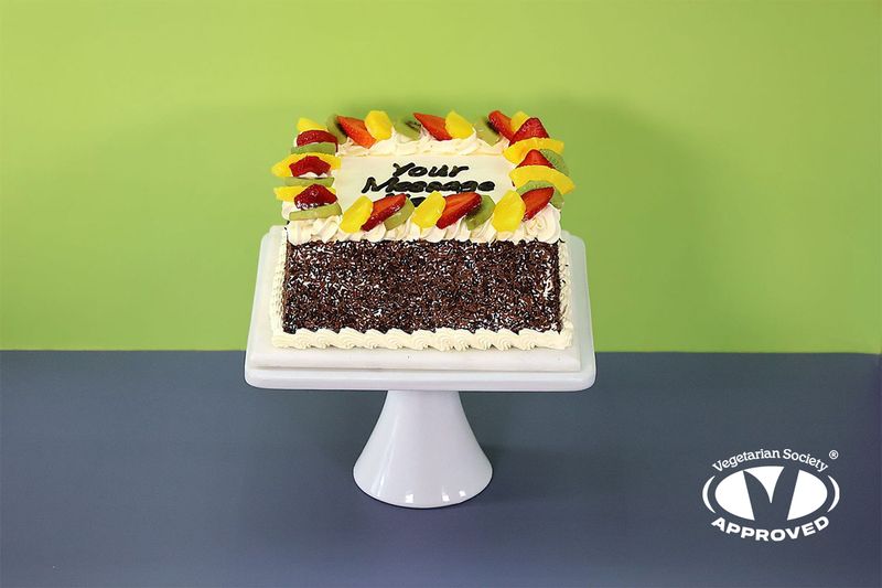Fresh Fruit With Chocolate Sprinkle's On Side Birthday Cake Fresh Fruit With Chocolate Sprinkle's On Side Birthday Cake