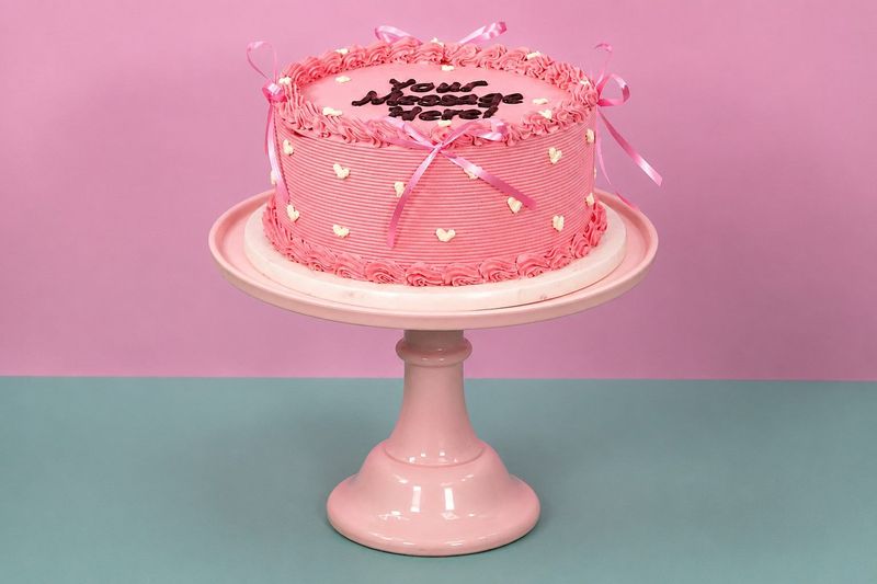 Pink Vintage Bow Cake Pink Vintage Bow Cake