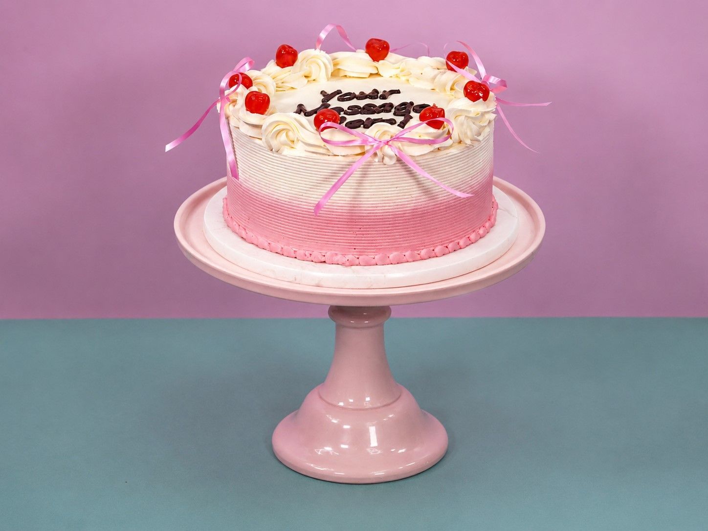 Vintage Bow With Cheery Cake
