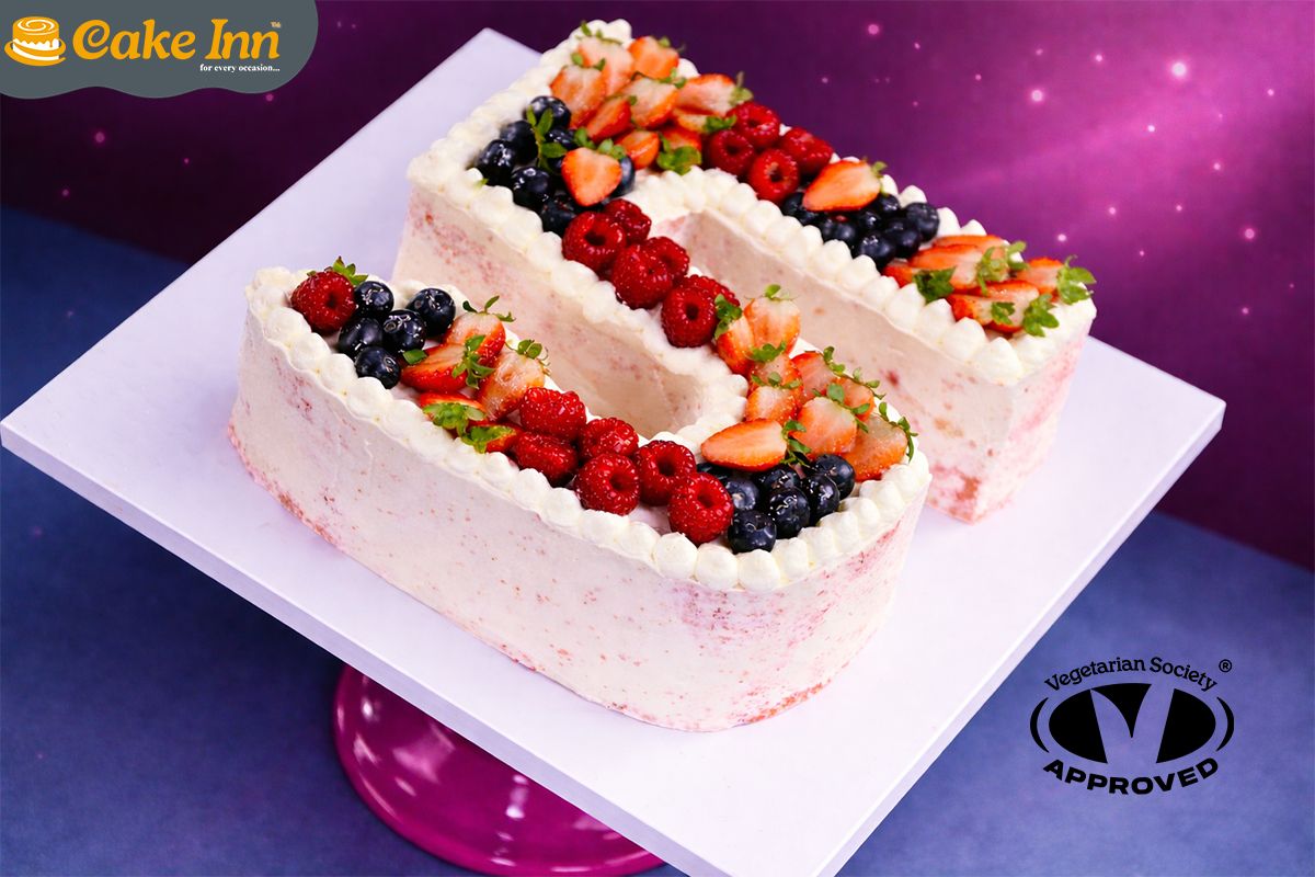 Naked Fruit Number Cake
