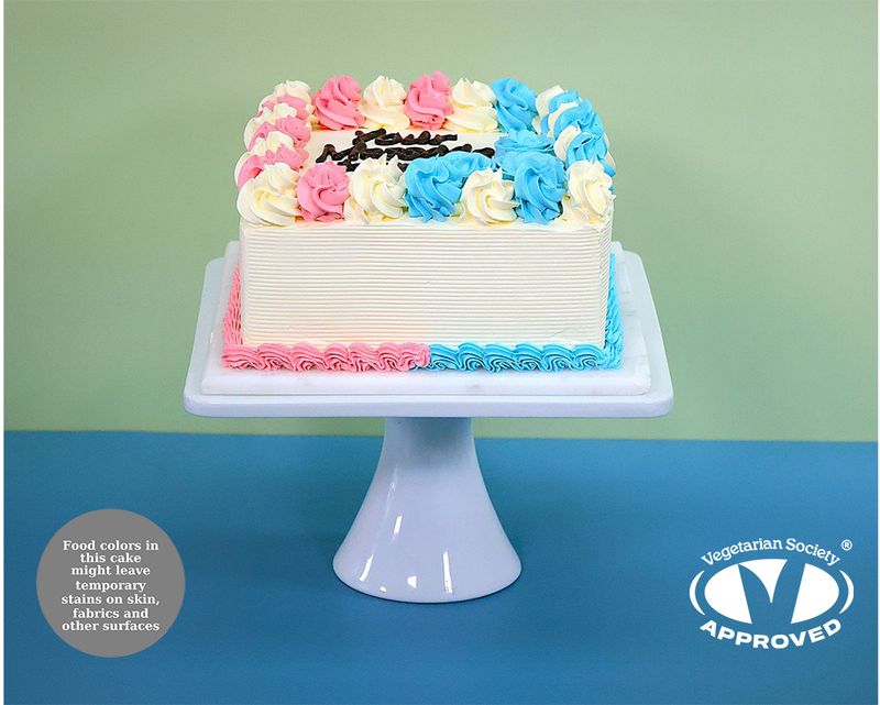 Classic Gender Reveal Baby Shower Cake Classic Gender Reveal Baby Shower Cake