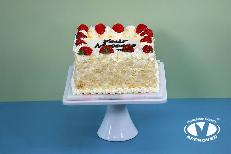 Full Strawberry & Nut On Side Birthday Cake Full Strawberry & Nut On Side Birthday Cake