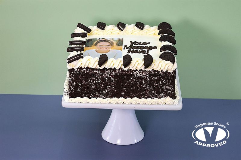 Oreo Topping Photo Birthday Cake
