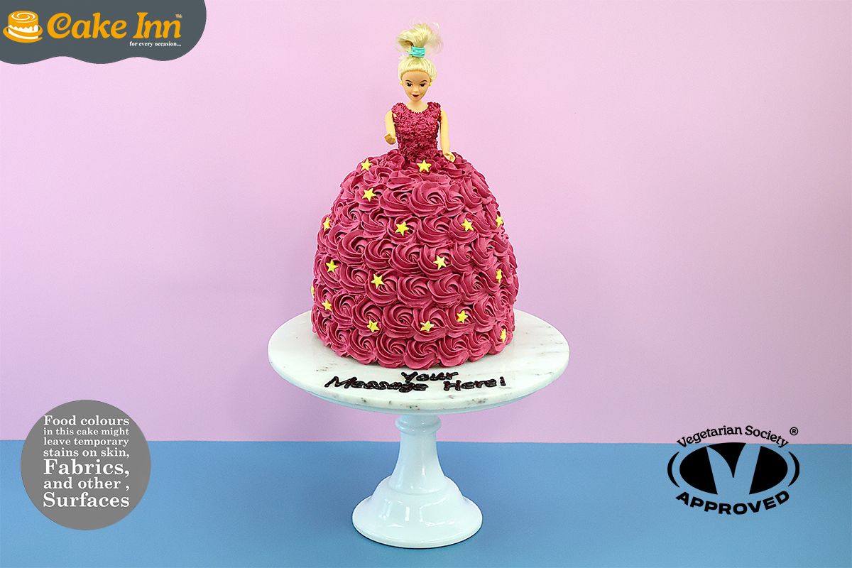 Customisable Colour Theme Doll Cake