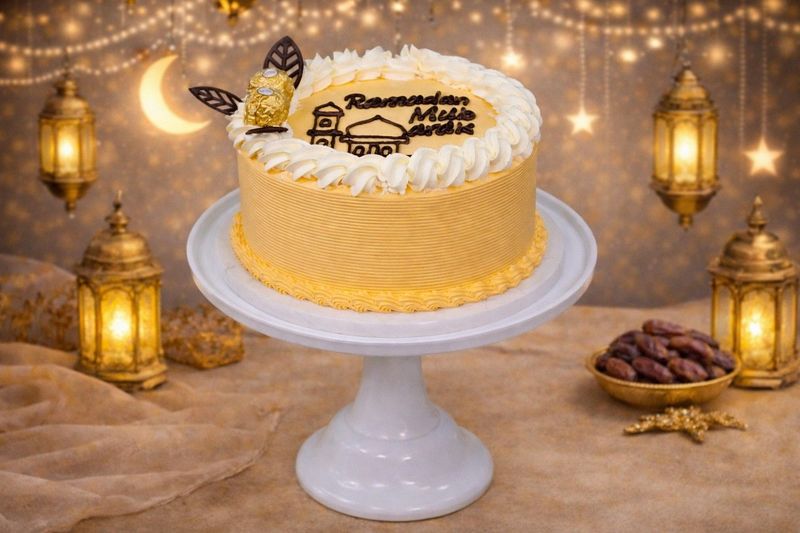Mango Flavour Ramadan Eid Mubarak Cake