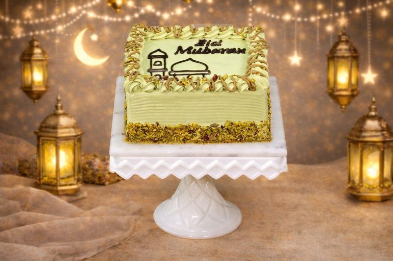 Pistachio Cream Ramadan &  Eid Mubarak Cake
