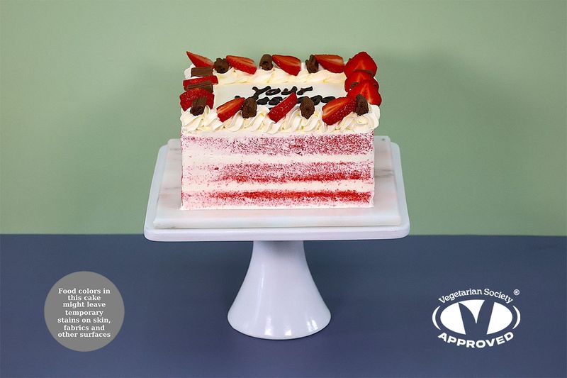 Strawberry & Flake Red Velvet Naked Cake
