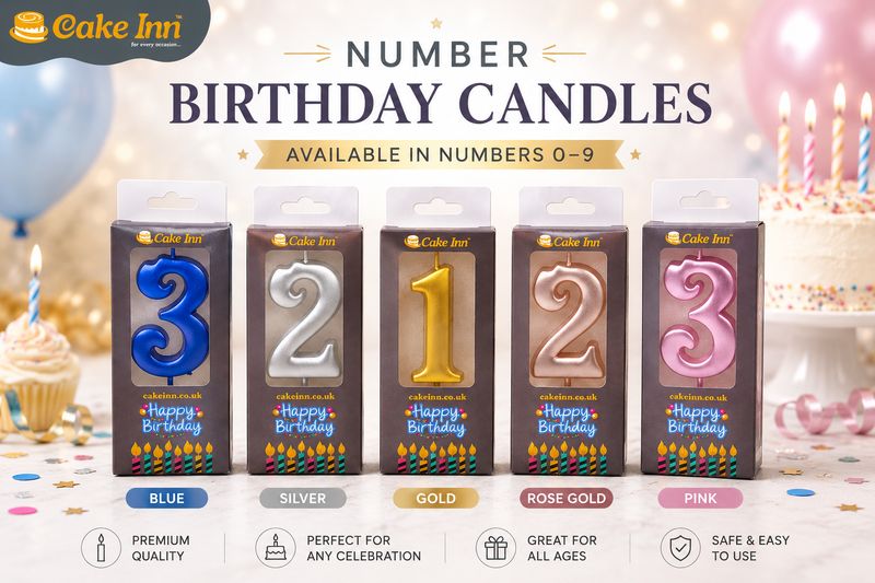 Metallic Number Birthday Candle