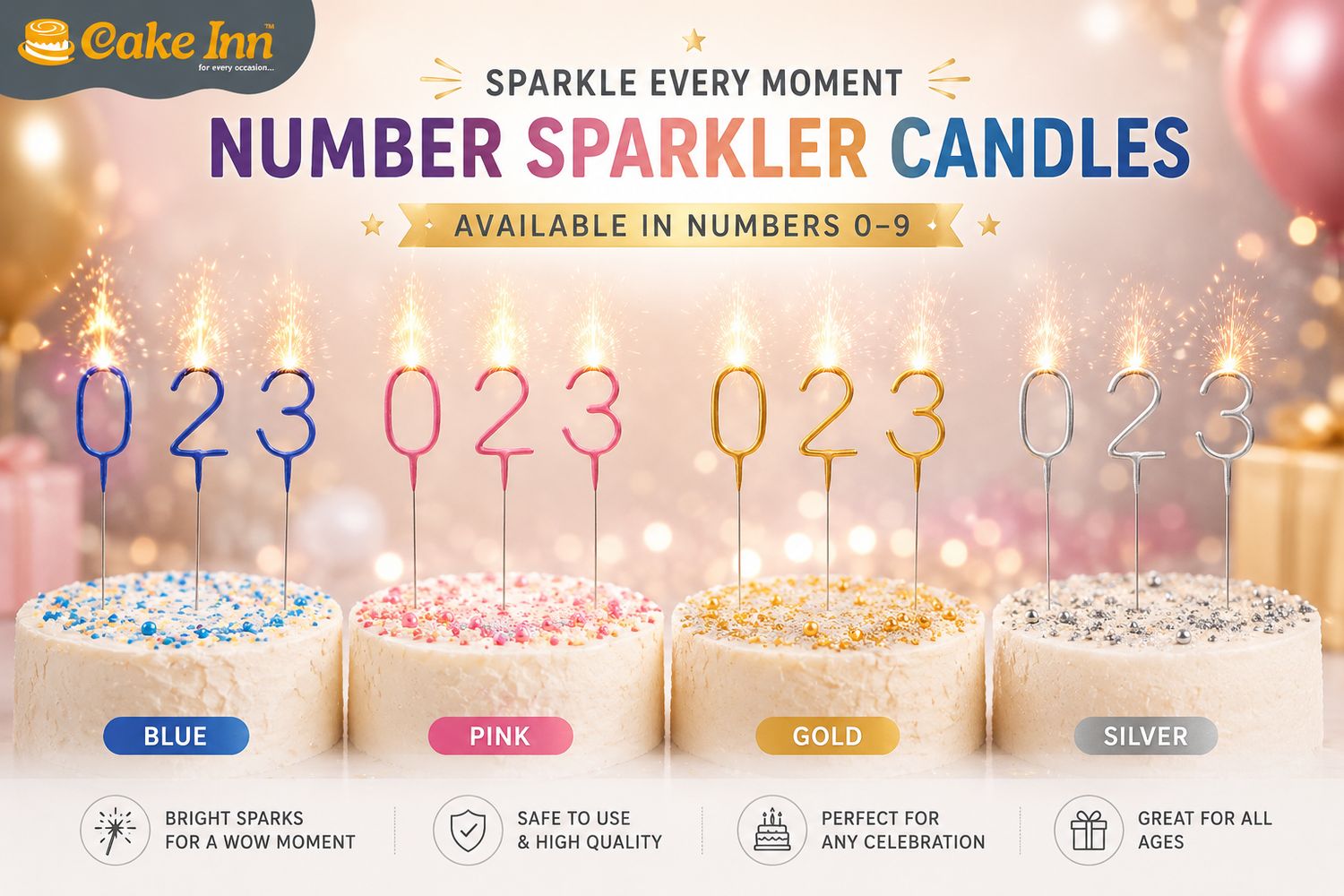 Number Sparkler Candles