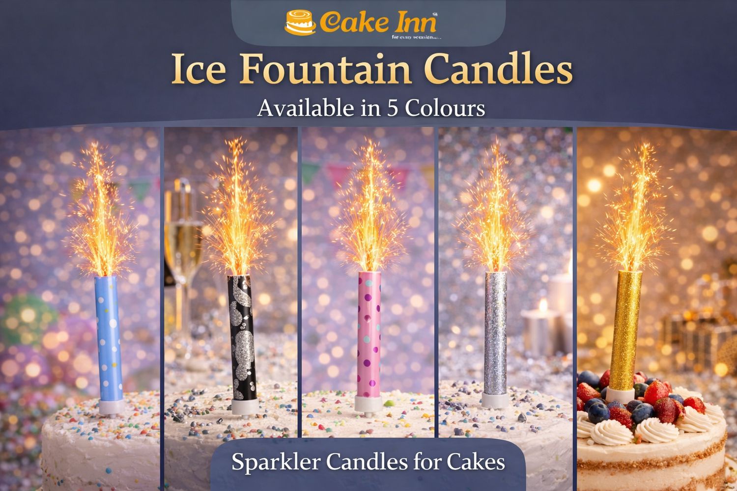 Cake Inn Ice Fountain Sparkler Candle