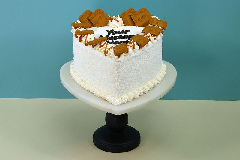 Coconut Caramel Heart Cake